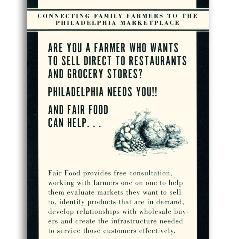 Fair Food Farmstand trifold front
